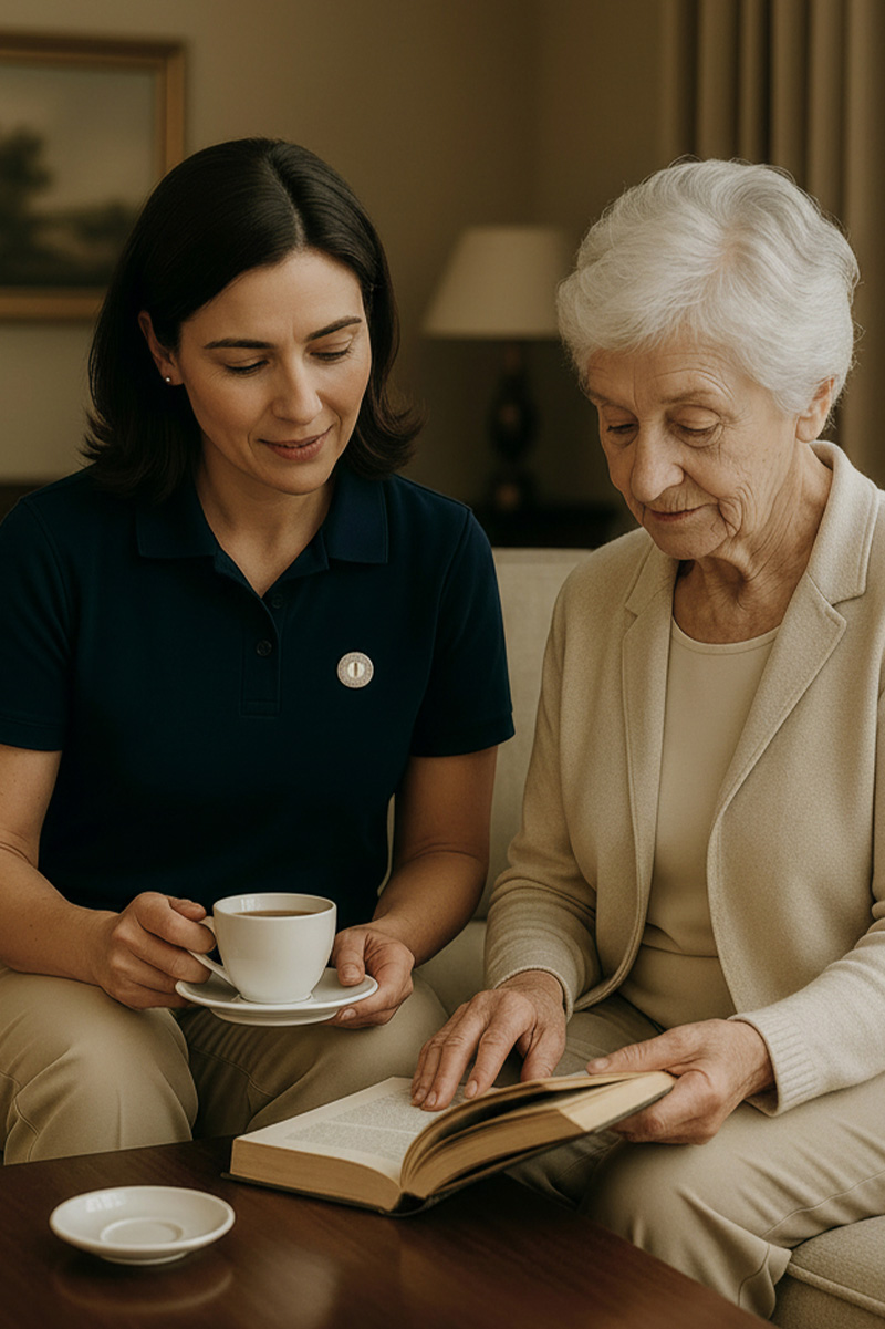 2 Frauen die zusammen Kaffee trinken